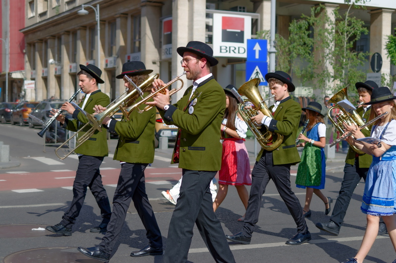19 - Traditional musicians celebrating the Haferland Festival, an annual cultural event highlighting the traditions of the Transylvanian Saxons